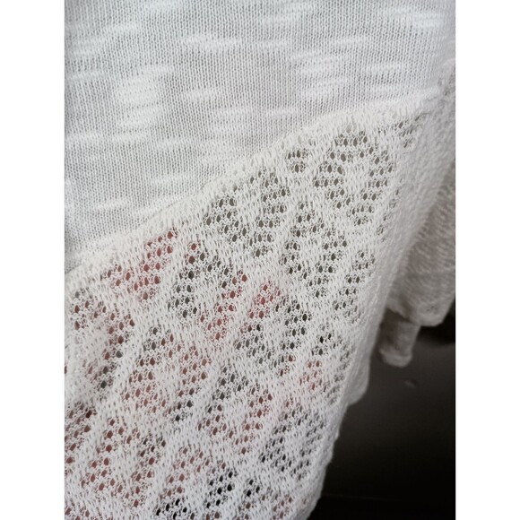 Style& Co Womens White Ivory Semi Sheer Handkerchief Sweater Plus Size 3X - Picture 5 of 8